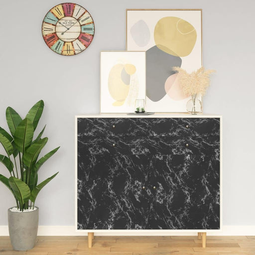 Self-Adhesive Furniture Film in Black Stone (500 x 90cm) - Little and Giant Explorers vidaXL