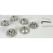 Metal sprockets and wheel parts kit with wrenches for 1/16 scale RC Tiger tank model.