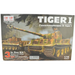 1/16 scale Tiger I self-assembly RC tank model kit box with camouflage design