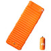 Self Inflating Camping Mattress with Pillow in Orange (1 persons) - Little and Giant Explorers vidaXL