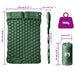 Self Inflating Camping Mattress with Pillows in Green (2 persons) - Little and Giant Explorers vidaXL