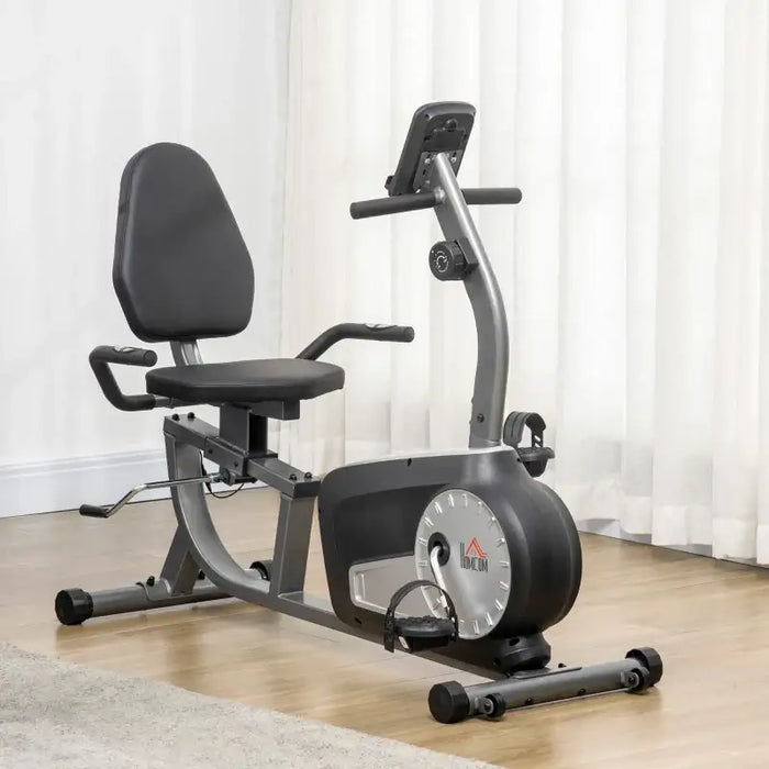 Semi-Recumbent Exercise Bike – 8-Level Magnetic Resistance | LCD Monitor HOMCOM - Little and Giant Explorers HOMCOM