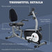 Semi-Recumbent Exercise Bike – 8-Level Magnetic Resistance | LCD Monitor HOMCOM - Little and Giant Explorers HOMCOM