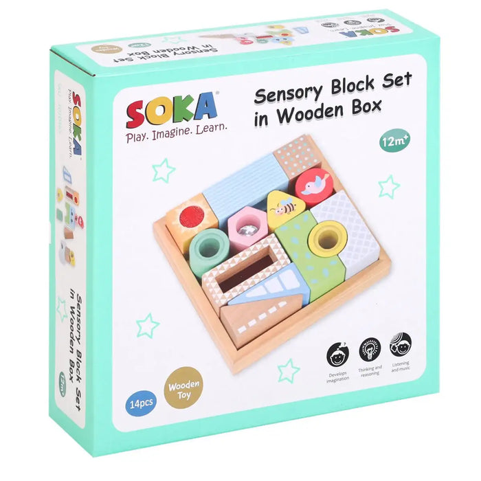 Sensory Block Set | Wooden Educational Toys for Kids - Sight, Sound and Touch Learning SOKA® - Little and Giant Explorers SOKA Play Imagine Learn