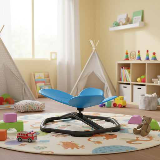 Sensory Spinning Chair Blue | 360° Butterfly Design for Balance Development - Little and Giant Explorers AIYAPLAY