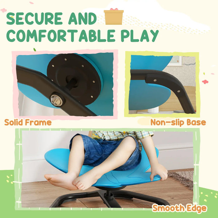Sensory Spinning Chair Blue | 360° Butterfly Design for Balance Development - Little and Giant Explorers AIYAPLAY