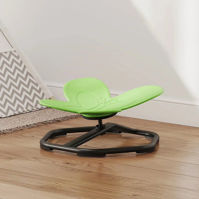 Sensory Spinning Chair Green Butterfly Shape | 360° Spinning Design and Non-Slip Base - Little and Giant Explorers AIYAPLAY