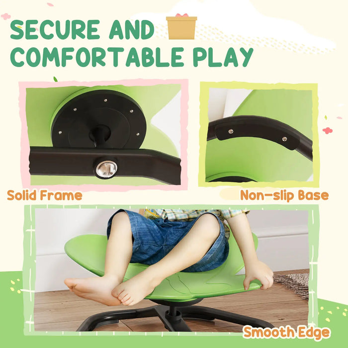 Sensory Spinning Chair Green Butterfly Shape | 360° Spinning Design and Non-Slip Base - Little and Giant Explorers AIYAPLAY