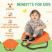 Sensory Spinning Chair Orange Planet Shape | 360° Spinning Design and Non-Slip Base - Little and Giant Explorers AIYAPLAY