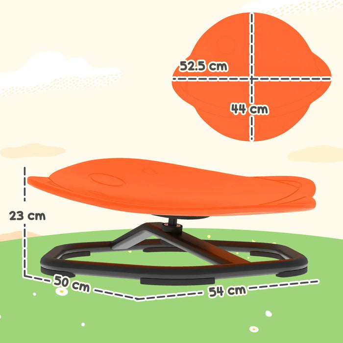 Sensory Spinning Chair Orange Planet Shape | 360° Spinning Design and Non-Slip Base - Little and Giant Explorers AIYAPLAY
