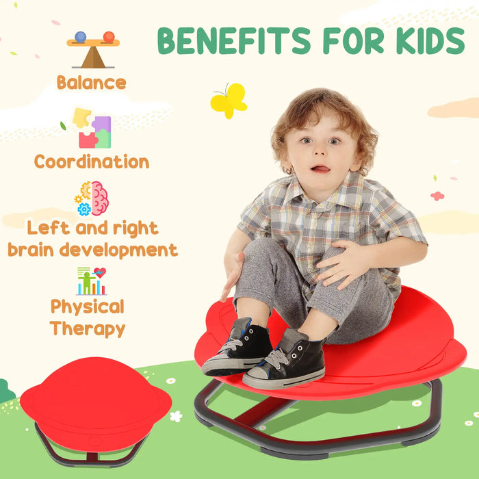 Sensory Spinning Chair Red Planet Shape | 360° Spinning Design and Non-Slip Base - Little and Giant Explorers AIYAPLAY
