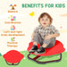 Sensory Spinning Chair Red Planet Shape | 360° Spinning Design and Non-Slip Base - Little and Giant Explorers AIYAPLAY