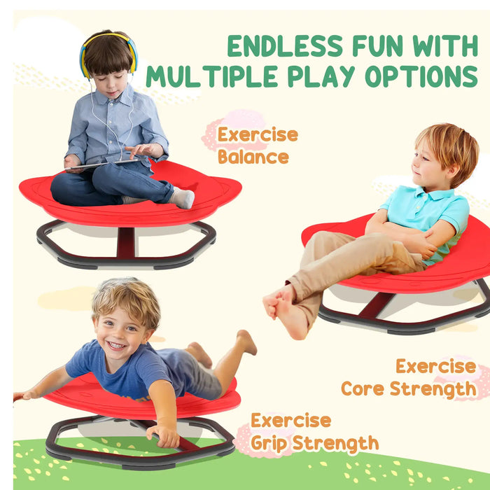 Sensory Spinning Chair Red Planet Shape | 360° Spinning Design and Non-Slip Base - Little and Giant Explorers AIYAPLAY