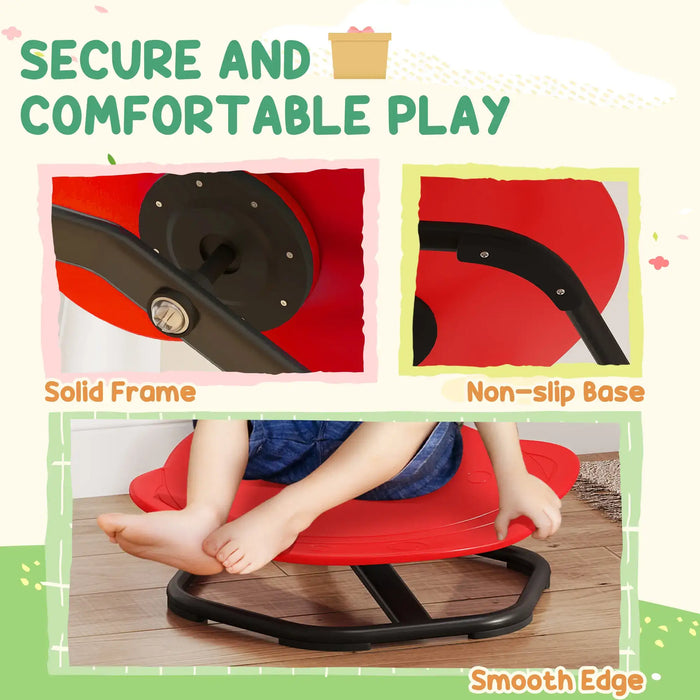 Sensory Spinning Chair Red Planet Shape | 360° Spinning Design and Non-Slip Base - Little and Giant Explorers AIYAPLAY