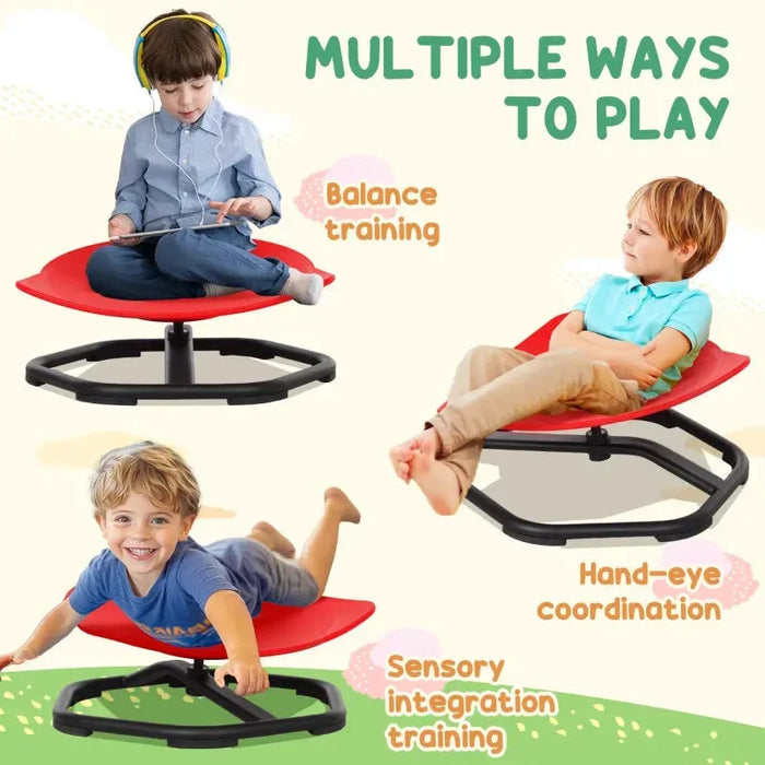 Sensory Spinning Chair in Red | Sit and Spin - Little and Giant Explorers AIYAPLAY