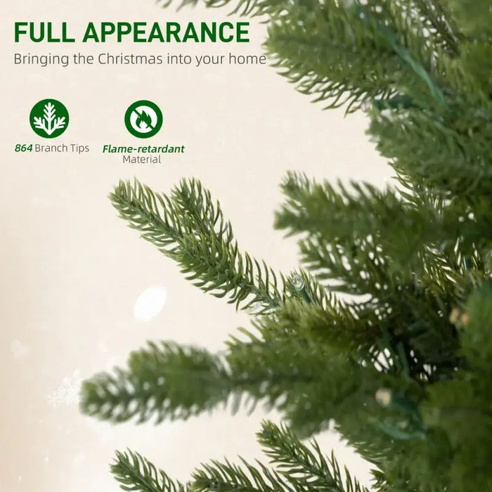 Set of 2 4ft Pre-Lit Artificial Christmas Trees | 100 LED Lights and Vintage Pots HOMCOM - Little and Giant Explorers HOMCOM