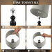 Step-by-step guide on how to install a lamp with text 'Easy to Install'.