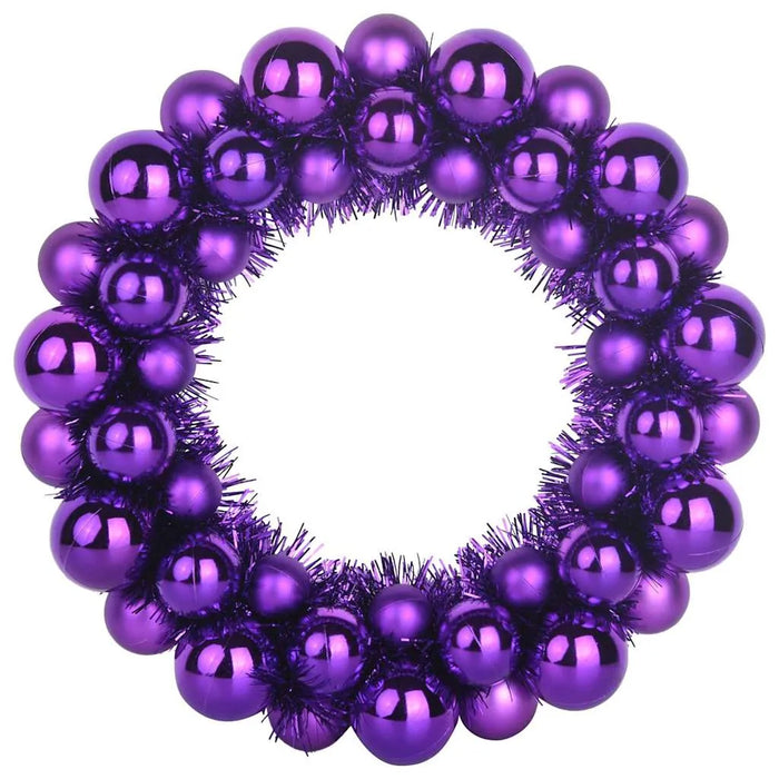 Set of 2 Christmas Ball Wreaths – Lilac | 33cm - Lightweight Festive Décor VIDAXL - Little and Giant Explorers vidaXL