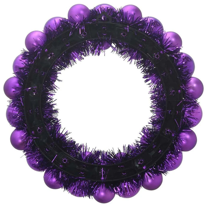 Set of 2 Christmas Ball Wreaths – Lilac | 33cm - Lightweight Festive Décor VIDAXL - Little and Giant Explorers vidaXL