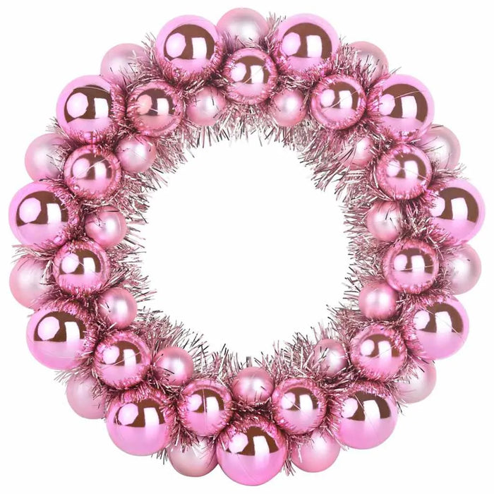 Set of 2 Christmas Ball Wreaths – Pink | Lightweight Indoor and Outdoor Festive Décor VIDAXL - Little and Giant Explorers vidaXL