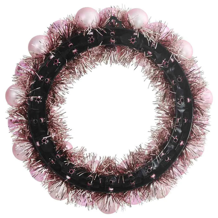 Set of 2 Christmas Ball Wreaths – Pink | Lightweight Indoor and Outdoor Festive Décor VIDAXL - Little and Giant Explorers vidaXL