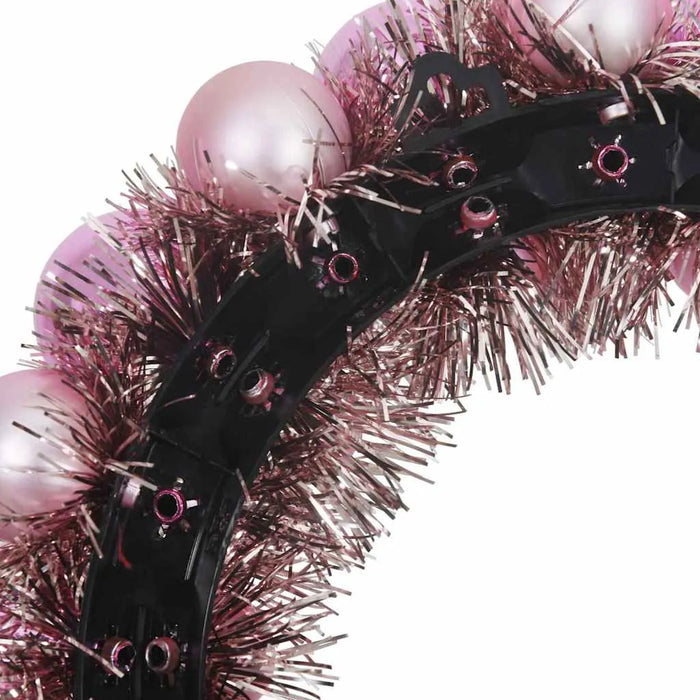 Set of 2 Christmas Ball Wreaths – Pink | Lightweight Indoor and Outdoor Festive Décor VIDAXL - Little and Giant Explorers vidaXL