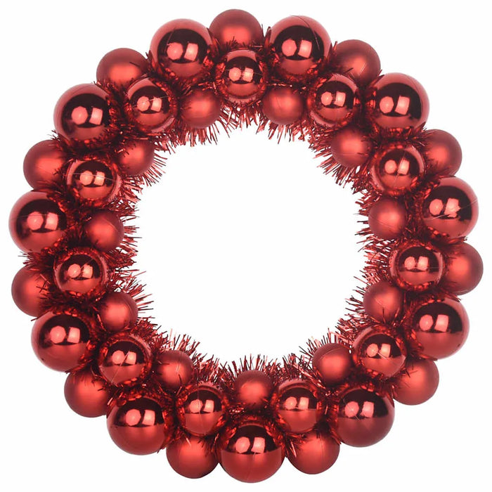 Set of 2 Christmas Ball Wreaths – Red | Lightweight Indoor and Outdoor Festive Décor VIDAXL - Little and Giant Explorers vidaXL