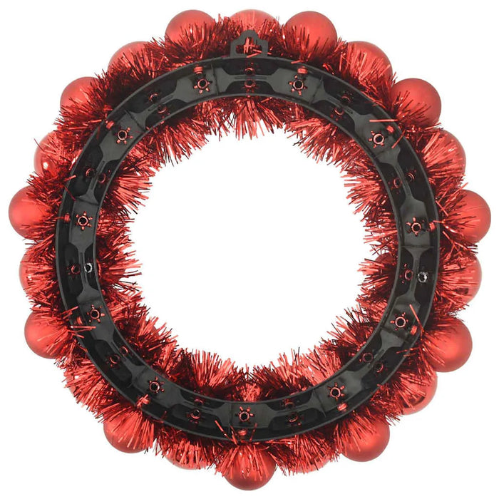Set of 2 Christmas Ball Wreaths – Red | Lightweight Indoor and Outdoor Festive Décor VIDAXL - Little and Giant Explorers vidaXL