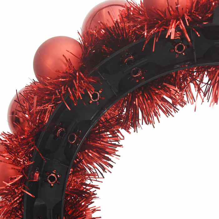Set of 2 Christmas Ball Wreaths – Red | Lightweight Indoor and Outdoor Festive Décor VIDAXL - Little and Giant Explorers vidaXL