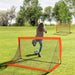 Set of 2 Foldable Football Goal Nets in Orange (183 x 90 x 90cm) - Little and Giant Explorers HOMCOM