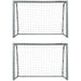 Set of 2 Football Nets with Ground Stakes (8ft x 5ft) - Little and Giant Explorers SPORTNOW