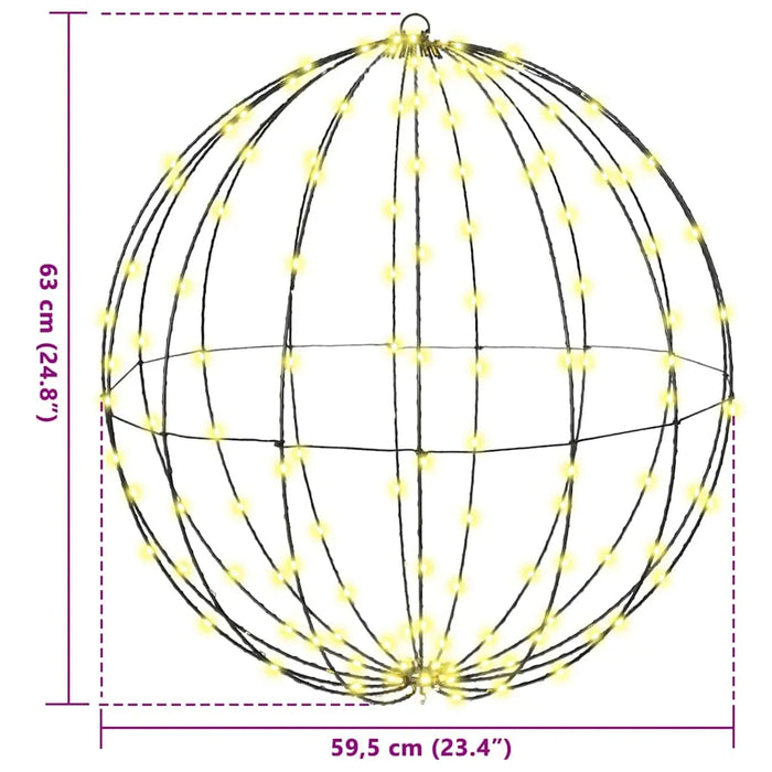 Set of 2 Modern LED Metal Christmas Balls | 60cm Warm White Lights VIDAXL - Little and Giant Explorers vidaXL