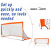 Set of 2 Foldable Football Goal Nets in Orange (183 x 90 x 90cm) - Little and Giant Explorers HOMCOM