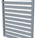 Set of 2 grey wooden wall-mounted plant stands with horizontal slats and trellis design