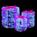Set of 3 Acrylic Christmas Gift Box Decoration – Blue LED | 20cm - USB Powered VIDAXL - Little and Giant Explorers vidaXL