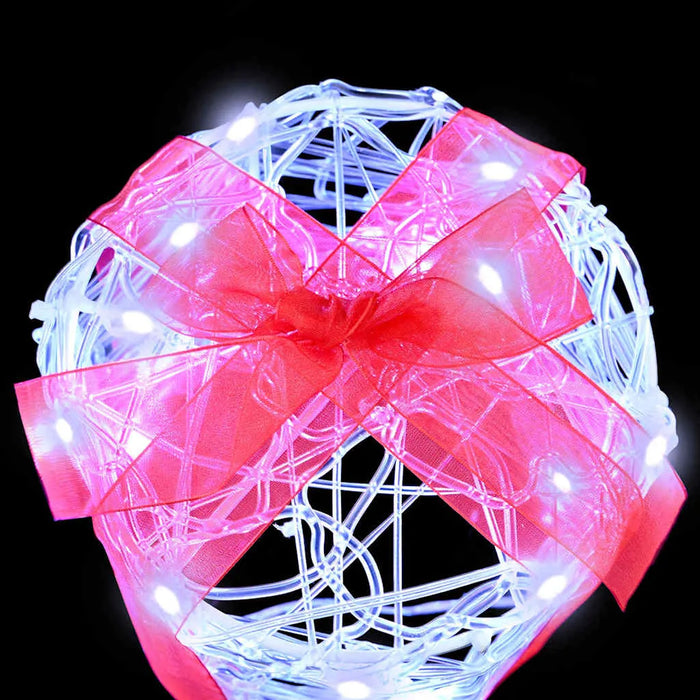 Set of 3 Acrylic Christmas Gift Box Decoration – Cold White LED | 20cm - USB Powered VIDAXL - Little and Giant Explorers vidaXL