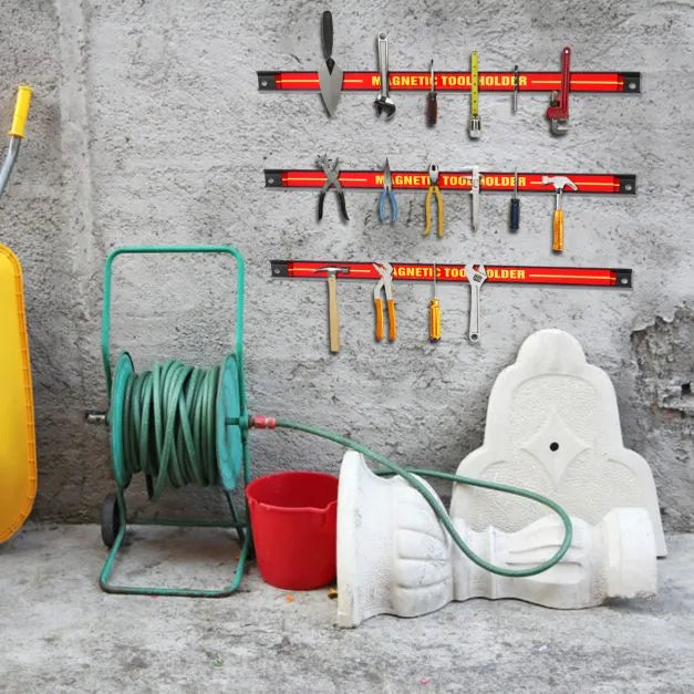 Magnetic Tool Strips Set 3-Piece | Heavy-Duty Workshop Organisation Solution - Little and Giant Explorers Costway