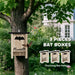 Set of 3 Wooden Bat Houses with Landing Pads | Outdoor Bat Boxes for Gardens PAWHUT - Little and Giant Explorers PawHut