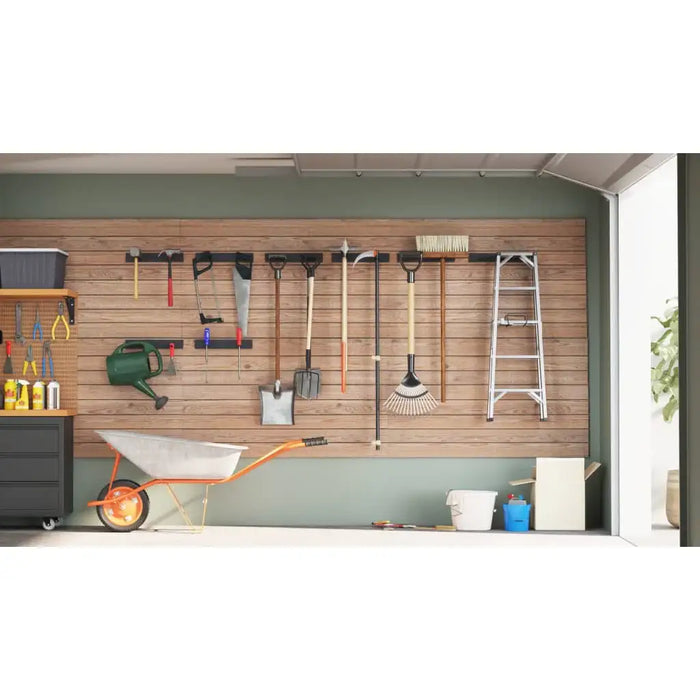 Set of 8 Steel Garden Tool Storage Racks – Wall Mounted | Powder-Coated Finish VIDAXL - Little and Giant Explorers Costway