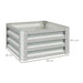 Set of Two Steel Planter Boxes in Light Grey (60 x 60cm) - Little and Giant Explorers Outsunny