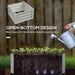 Set of Two Steel Planter Boxes in Light Grey (60 x 60cm) - Little and Giant Explorers Outsunny