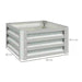 Set of Two Steel Planter Boxes in Light Grey (60 x 60cm) - Little and Giant Explorers Outsunny