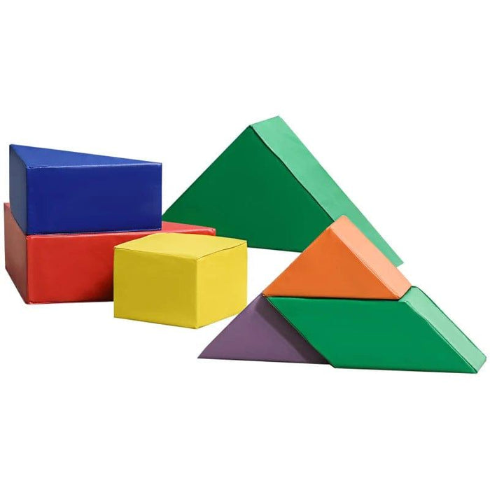 Seven-Piece Soft Play Puzzle Play Blocks - Little and Giant Explorers HOMCOM