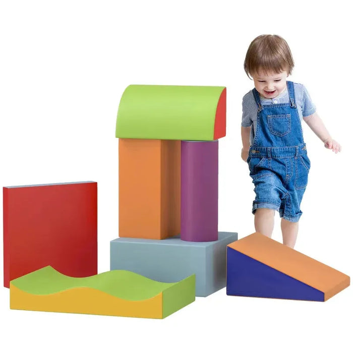 Seven-Piece Soft Play Set - Little and Giant Explorers HOMCOM