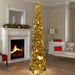 Shiny Gold Pop-Up Artificial Christmas Tree 120cm - Little and Giant Explorers vidaXL