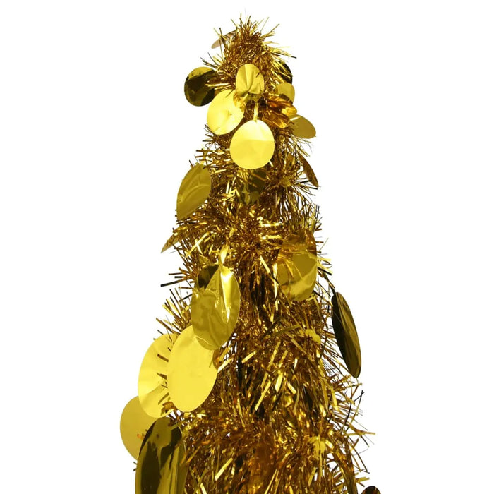 Shiny Gold Pop-Up Artificial Christmas Tree 120cm - Little and Giant Explorers vidaXL