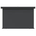 Black side awning 165x250cm with dual mount and self-locking function against white background