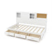 Single Daybed Frame with 3 Storage Drawers (91 x 191cm) - Little and Giant Explorers Costway