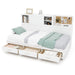 Single Daybed Frame with 3 Storage Drawers (91 x 191cm) - Little and Giant Explorers Costway