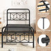 Single Metal Bed Frame – Black Graphic Design with 3D Effect | COSTWAY - Little and Giant Explorers Costway